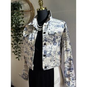 American Apparel Toile Denim Cropped Jacket | Coquette | French Girl | Coastal